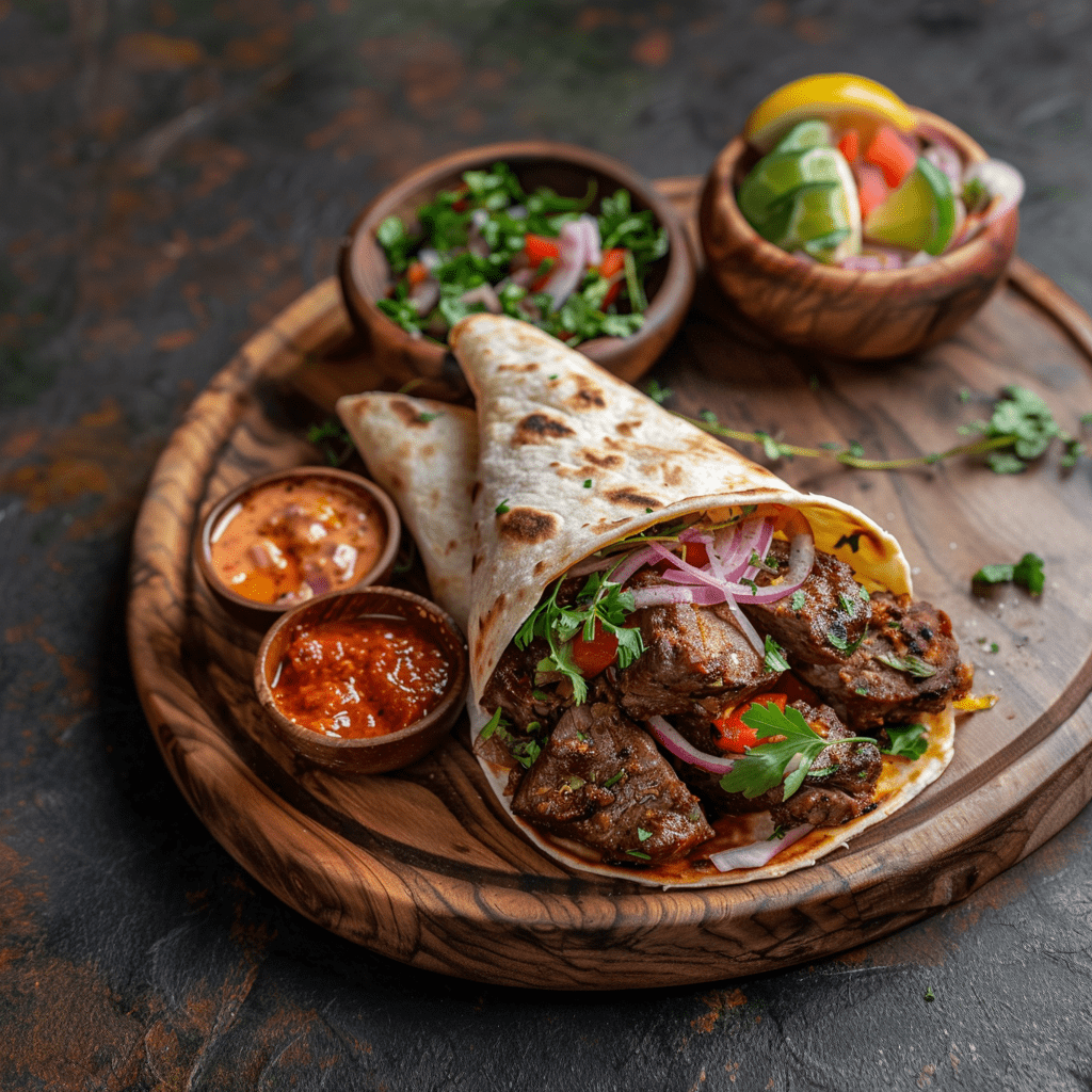 L_agneau Tikka Wrap avec sauce indienne - FN (Avinash)-min
