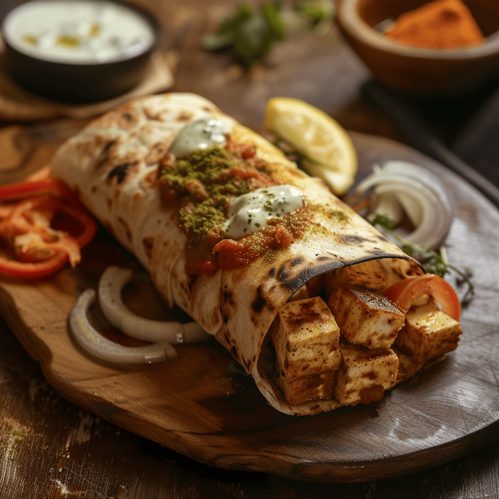 Le Vegeterian Paneer Wrap avec sauce indienne - FN (Avinash)-min